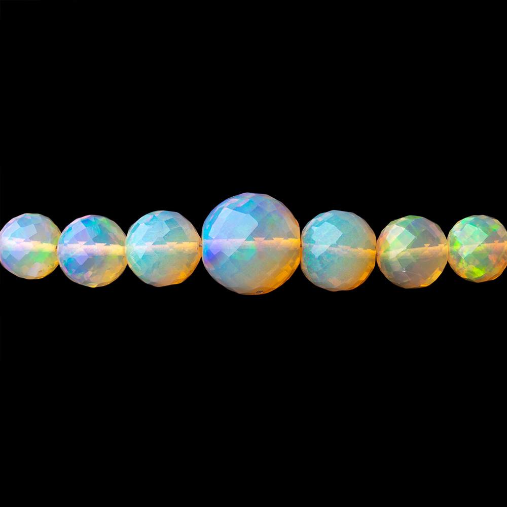 4-10mm Ethiopian Opal Faceted Round Beads 16.5 inch 88 pieces AAA - Beadsofcambay.com