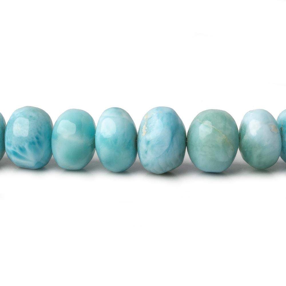 4-10mm Larimar plain rondelle beads 18 inch 115 pieces AAA - Beadsofcambay.com