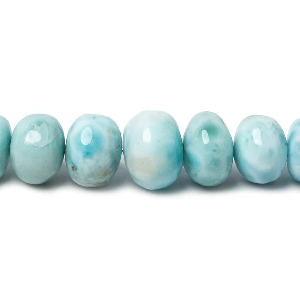 4-10mm Larimar plain rondelle beads 18 inch 130 pieces AA - Beadsofcambay.com