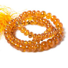 4-10mm Mandarin Garnet Plain Rondelle Beads 16 inch 60 beads AAA Grade - Beadsofcambay.com