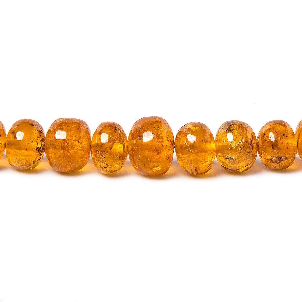 4-10mm Mandarin Garnet Plain Rondelle Beads 16 inch 60 beads AAA Grade - Beadsofcambay.com