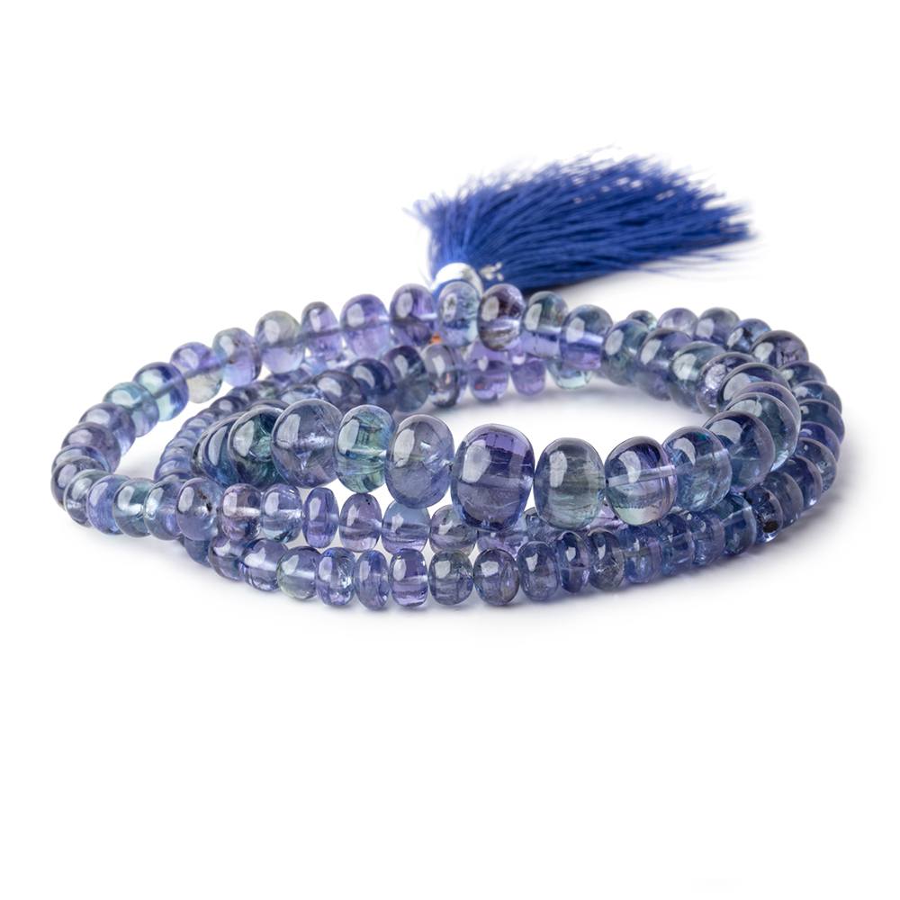 4-10mm Tanzanite Plain Rondelle Beads 21 inch 134 pieces AAA - Beadsofcambay.com