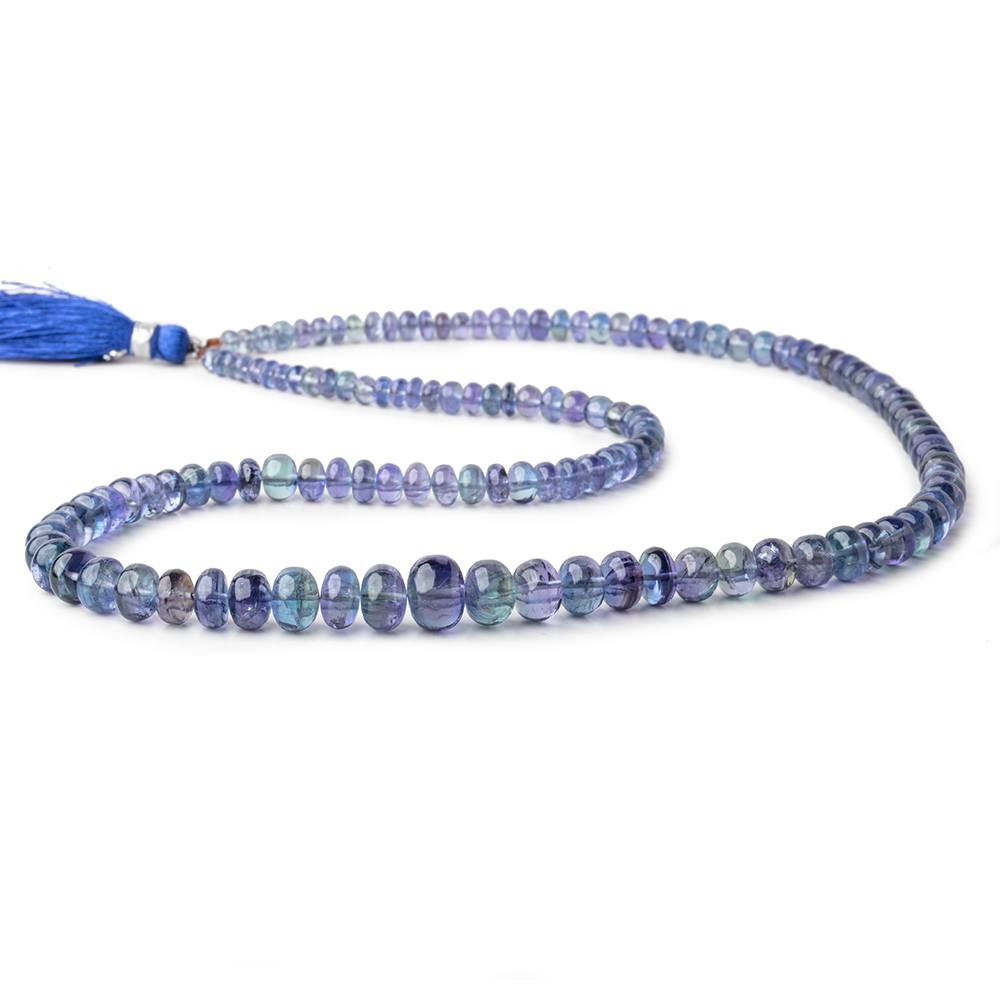 4-10mm Tanzanite Plain Rondelle Beads 21 inch 134 pieces AAA - Beadsofcambay.com