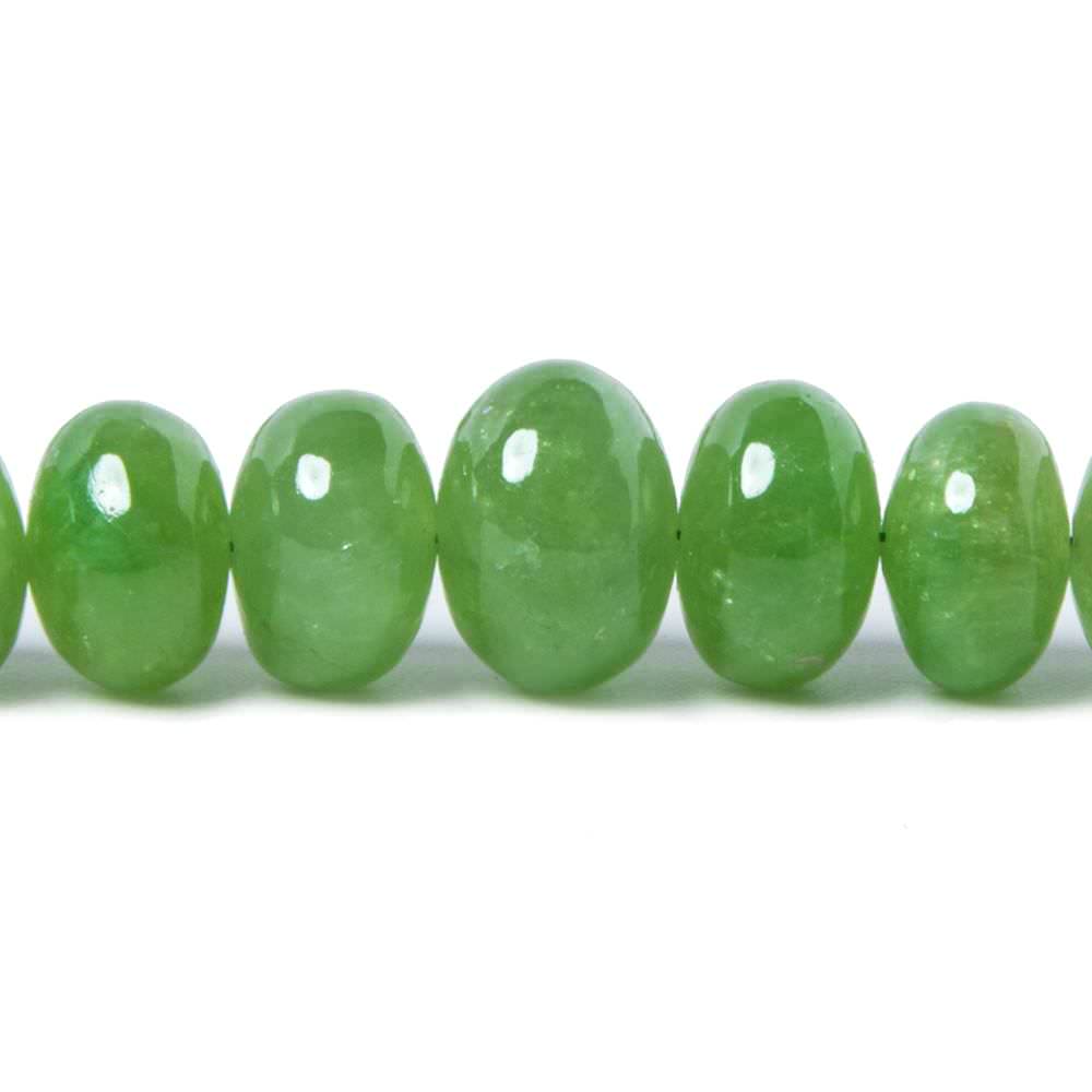 4-10mm Tsavorite Garnet Beads Plain Rondelle 18 inch 135 pieces - Beadsofcambay.com