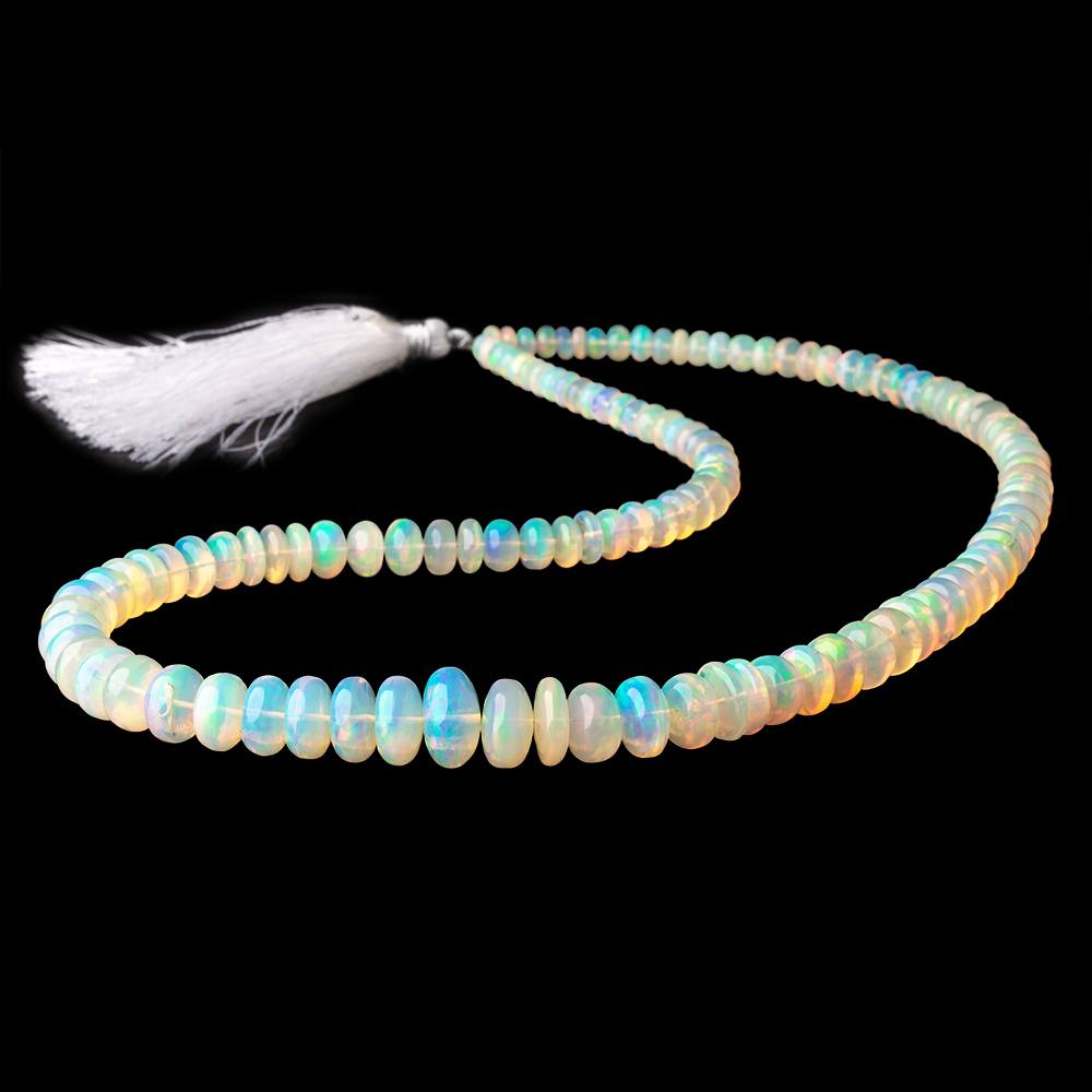 4-11mm Ethiopian Opal Plain Rondelle Beads 18 inch 123 pieces AAA - Beadsofcambay.com