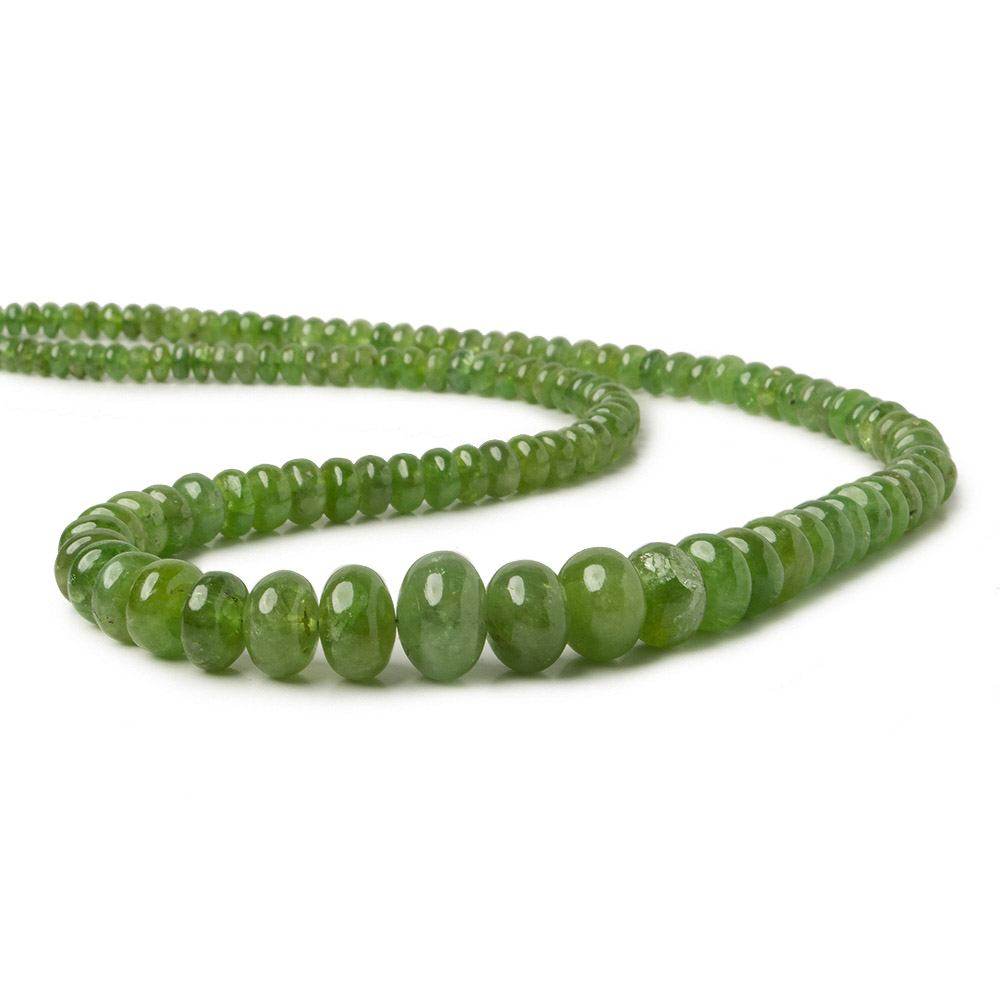 4-11mm Tsavorite Garnet plain rondelle beads 18 inch 133 beads - Beadsofcambay.com