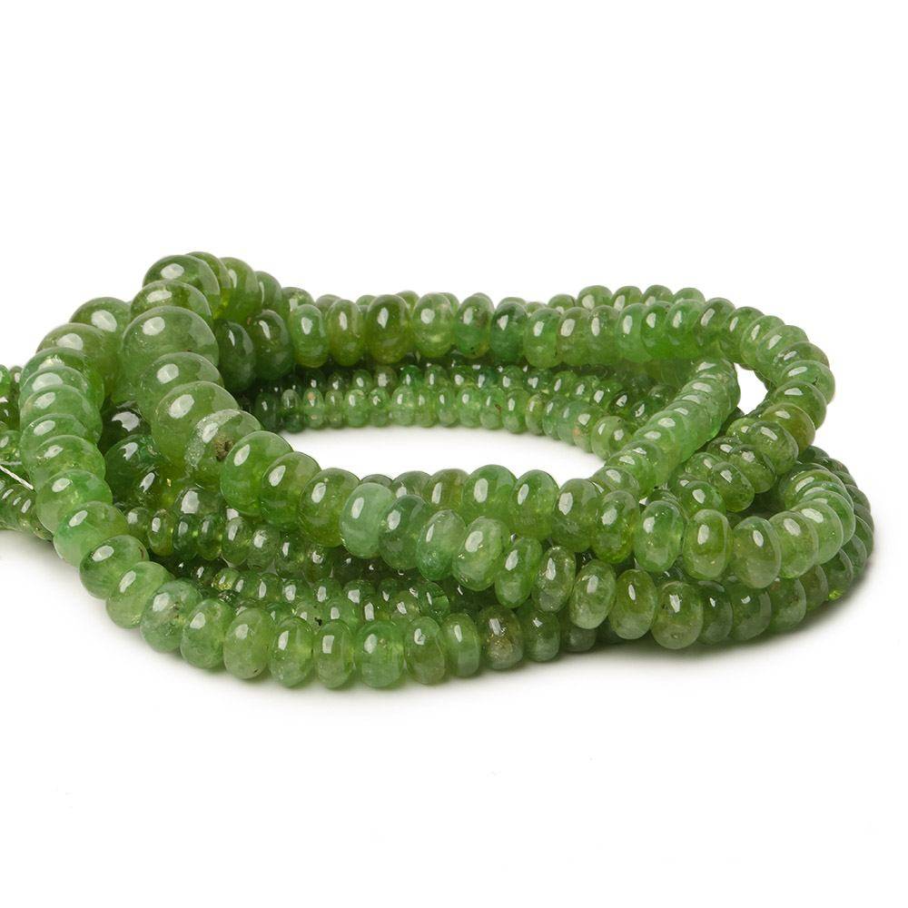 4-11mm Tsavorite Garnet plain rondelle beads 18 inch 133 beads - Beadsofcambay.com