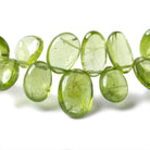 4-12mm Peridot Top Drill Plain Slice 17 inch 115 pieces - Beadsofcambay.com