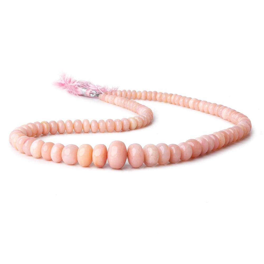 4-12mm Pink Peruvian Opal Plain Rondelle Beads 16 inches 98 pieces AAA - Beadsofcambay.com
