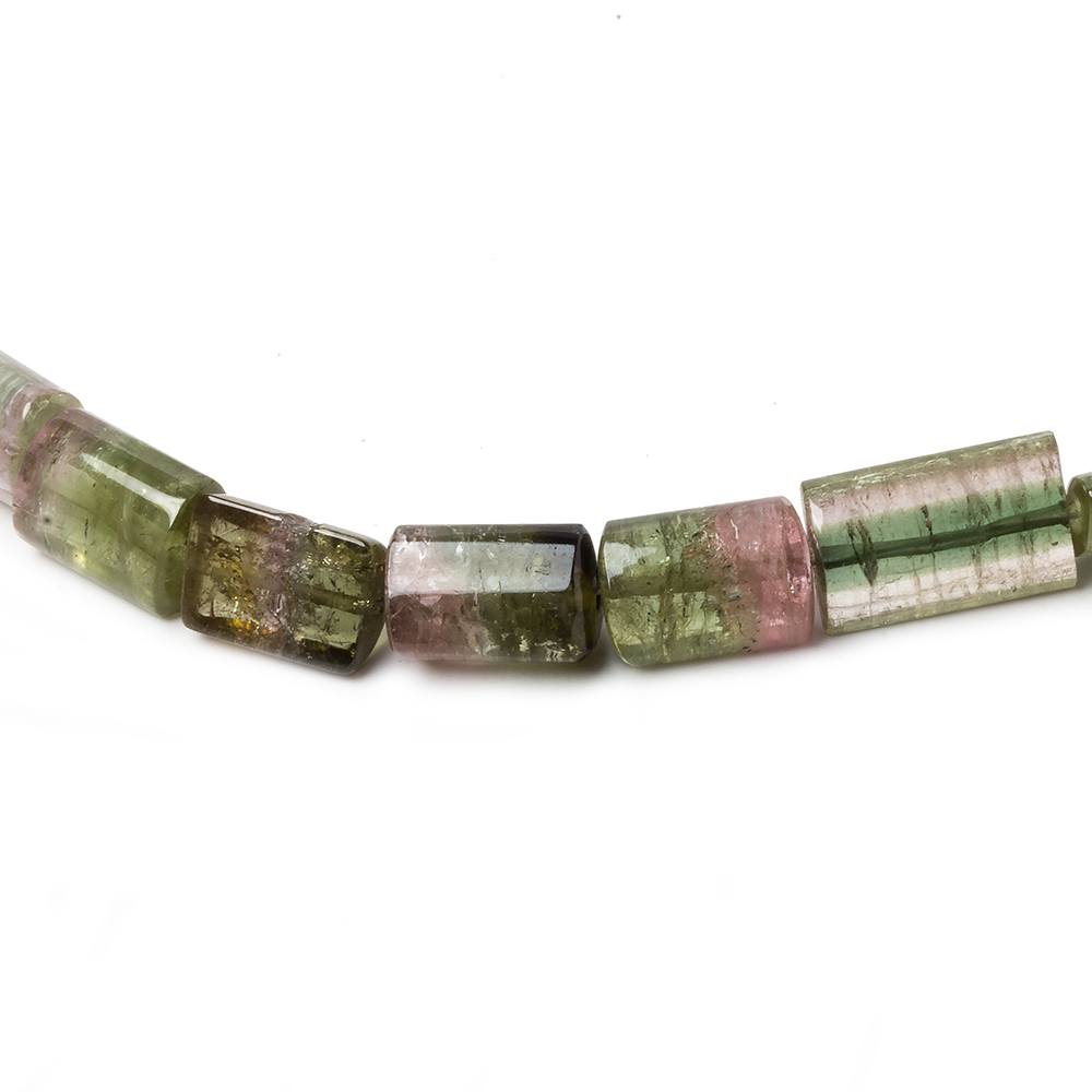 4-12mm Polychromatic Tourmaline Natural Crystal Tube Beads, AA Grade 50 peices - Beadsofcambay.com