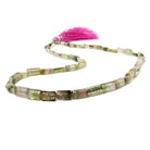 4-12mm Polychromatic Tourmaline Natural Crystal Tube Beads, AA Grade 50 peices - Beadsofcambay.com