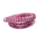 4-13mm Ruby German Faceted Rondelle Beads Glass Filled 16 inch 145 pieces - Beadsofcambay.com