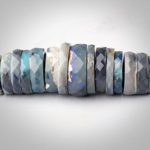 4-14mm Australian Opal Faceted Heshi Beads 18 inch 235 pieces AAA - Beadsofcambay.com