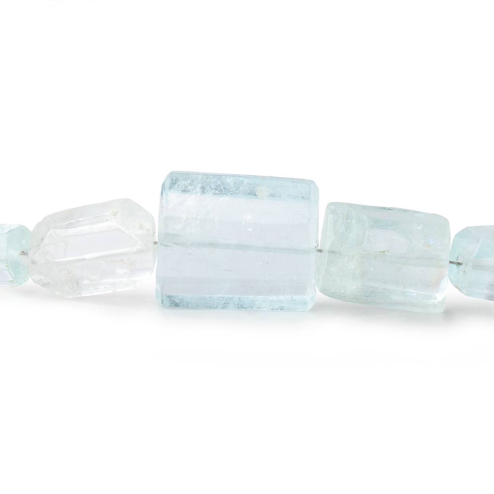 4-17mm Aquamarine Straight Drilled Natural Crystals 17 inch 50 beads - Beadsofcambay.com