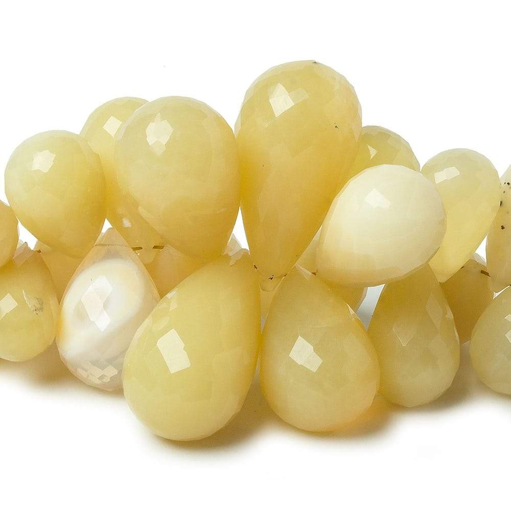 4-23mm Yellow Peruvian Opal Beads Tear Drop Briolette 5.5 inch 48 pieces - Beadsofcambay.com