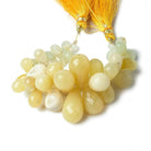 4-23mm Yellow Peruvian Opal Beads Tear Drop Briolette 5.5 inch 48 pieces - Beadsofcambay.com