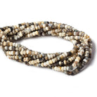 4-4.5mm Dendritic Opal faceted rondelle beads 13 inch 110 pieces - Beadsofcambay.com