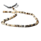 4-4.5mm Dendritic Opal faceted rondelle beads 13 inch 110 pieces - Beadsofcambay.com