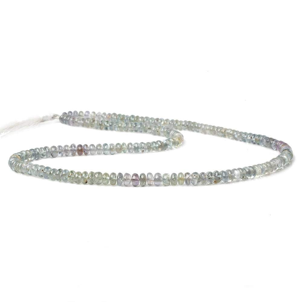 4-4.5mm Fancy Sapphire Plain Rondelles 18 inch 165 Beads AA - Beadsofcambay.com