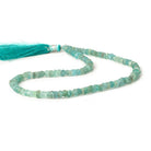 4-4.5mm Frosted Apatite Faceted Rondelle Beads 13 inch 136 pieces - Beadsofcambay.com