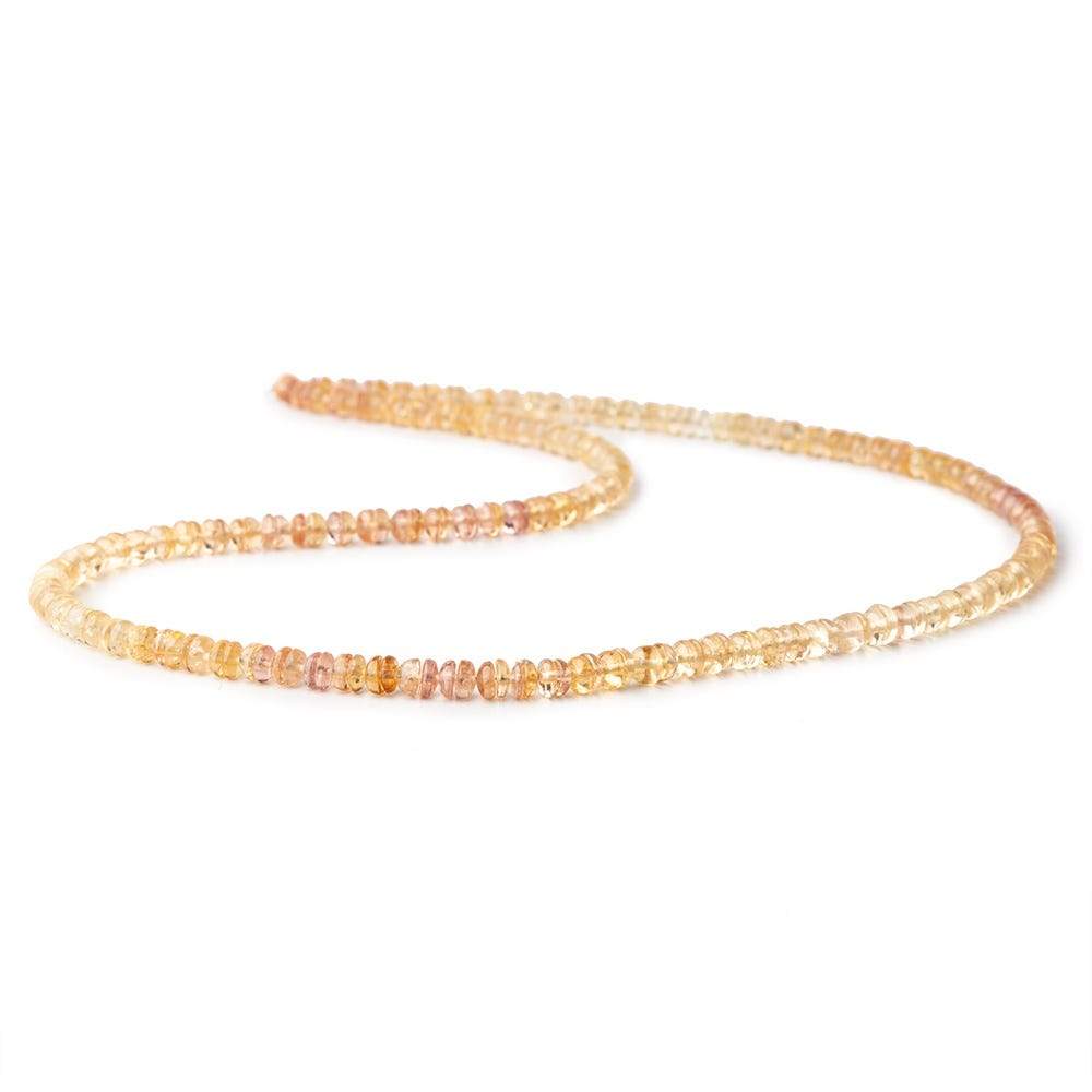 4-4.5mm Imperial & Precious Topaz Center Drilled Round Cabochons 18 inch 244 Beads - Beadsofcambay.com