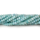 4-4.5mm Larimar plain rondelles 14 inch 115 beads A - Beadsofcambay.com