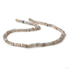 4-4.5mm Mystic Brown & Grey Moonstone 1mm large hole faceted rondelles 13 inch 105 beads - Beadsofcambay.com