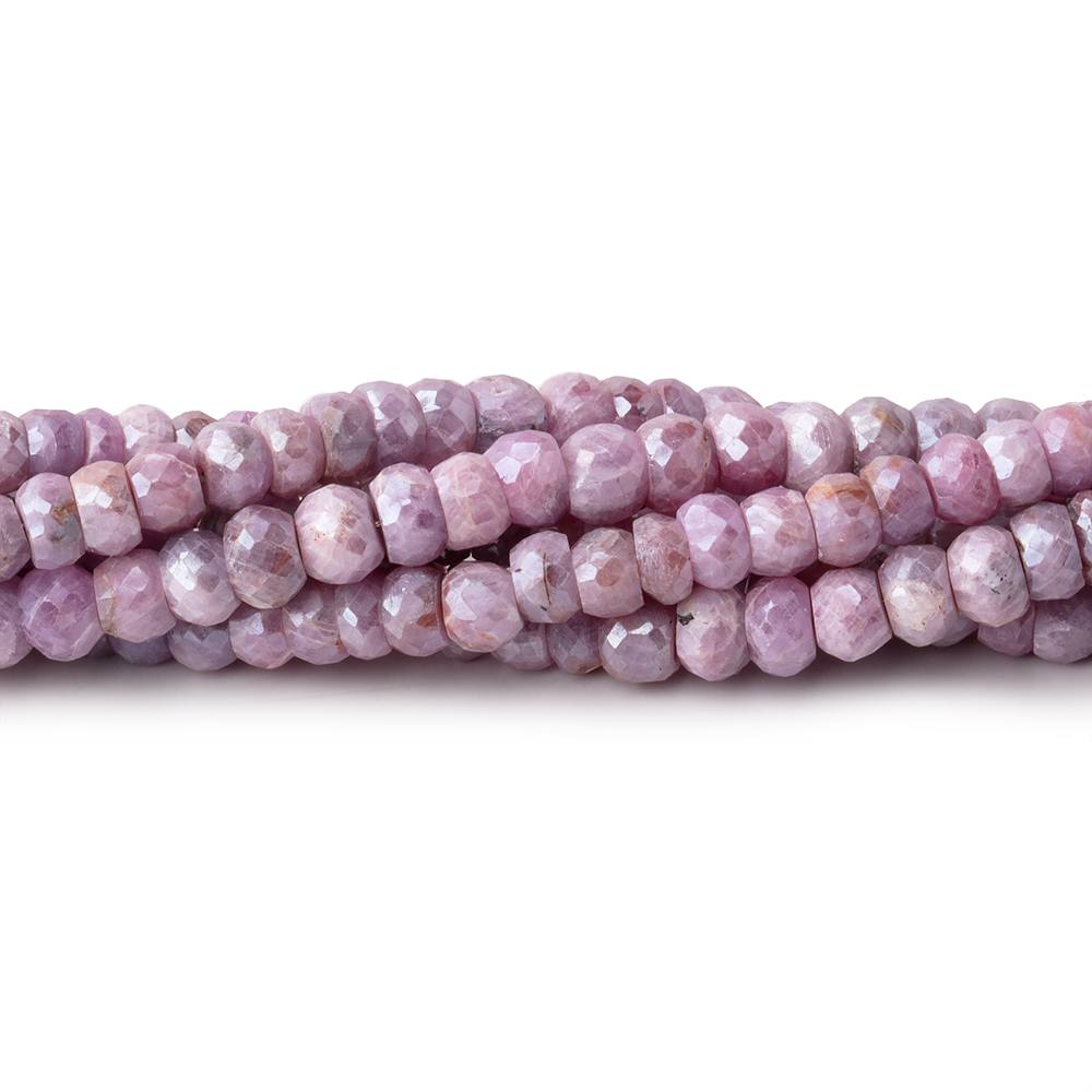 4-4.5mm Mystic Pink Sapphire Faceted Rondelle Beads 14 inch 100 pieces - Beadsofcambay.com