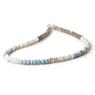 4-4.5mm Owyhee Natural Denim Blue Opal faceted rondelles 13 inch 97 beads - Beadsofcambay.com