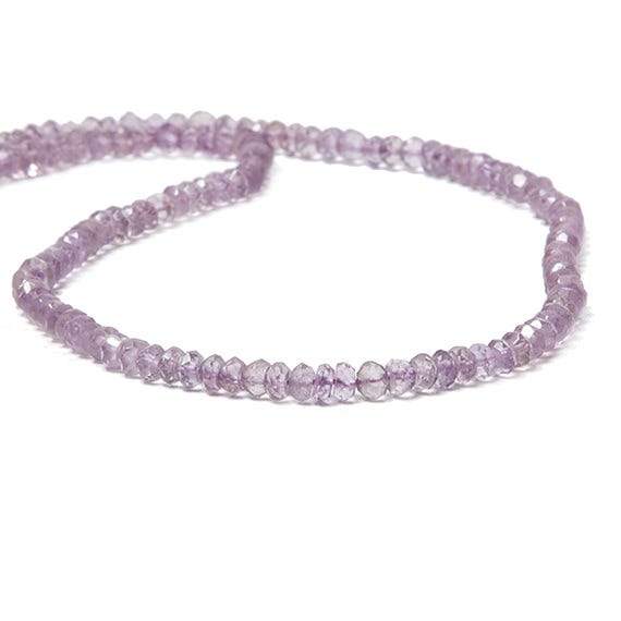 4-4.5mm Pink Amethyst faceted rondelle Beads 14 inch 122 pieces - Beadsofcambay.com
