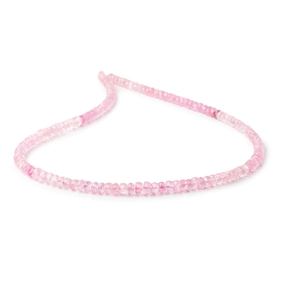 4-4.5mm Pink Burmese Tourmaline Faceted Rondelle Beads 16 inch 142 pieces AAA - Beadsofcambay.com
