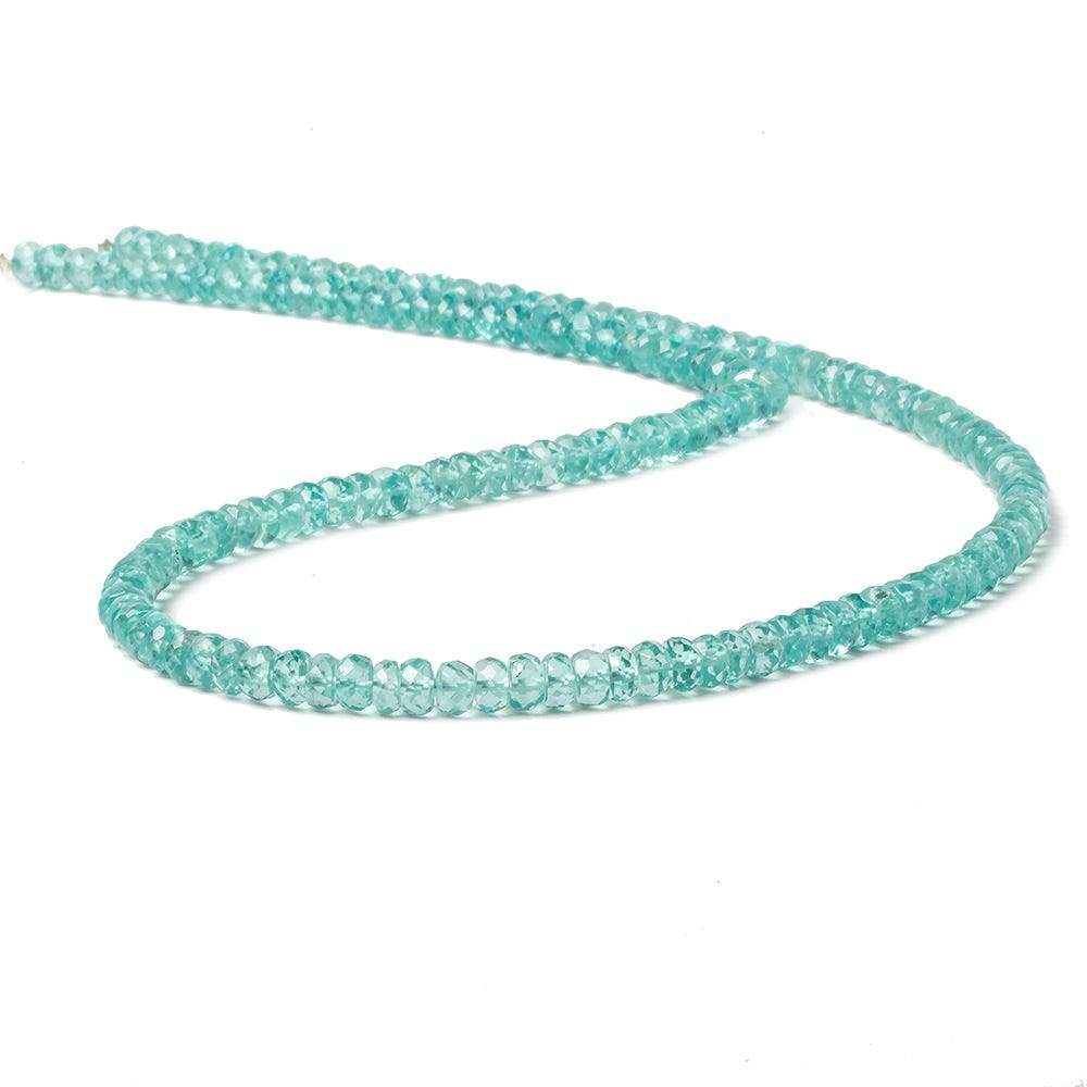 4-4.5mm Pool Blue Apatite faceted rondelle beads 16 inch 150 pieces AAA - Beadsofcambay.com