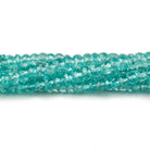 4-4.5mm Pool Blue Apatite faceted rondelle beads 16 inch 150 pieces AAA - Beadsofcambay.com