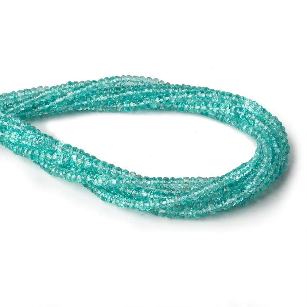 4-4.5mm Pool Blue Apatite faceted rondelle beads 16 inch 150 pieces AAA - Beadsofcambay.com