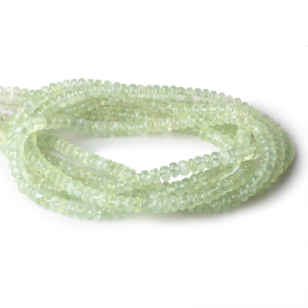 4-4.5mm Prehnite Faceted Rondelle Beads 17 inch 160 pieces - Beadsofcambay.com