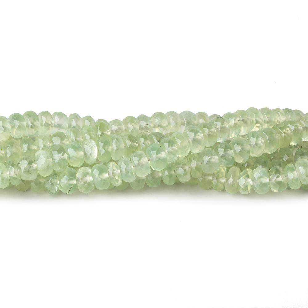 4-4.5mm Prehnite Faceted Rondelle Beads 17 inch 160 pieces - Beadsofcambay.com