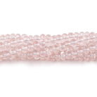 4-4.5mm Rose Quartz Plain Rondelle Beads 16 inch 133 pieces - Beadsofcambay.com