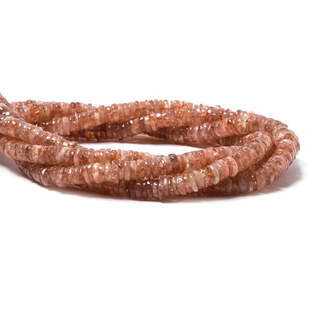 4-4.5mm Sunstone Heshi Beads 14 inch 260 pieces - Beadsofcambay.com
