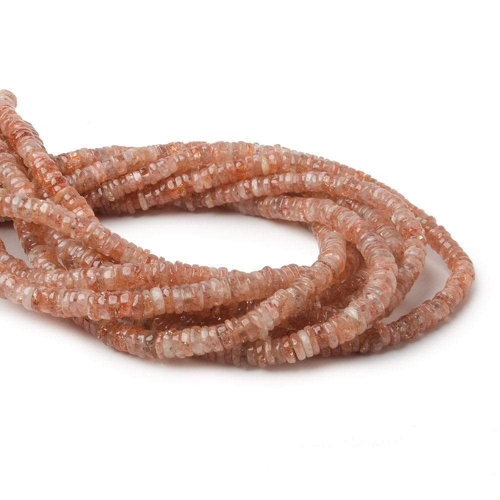 4-4.5mm Sunstone Heshi Beads 14 inch 260 pieces - Beadsofcambay.com
