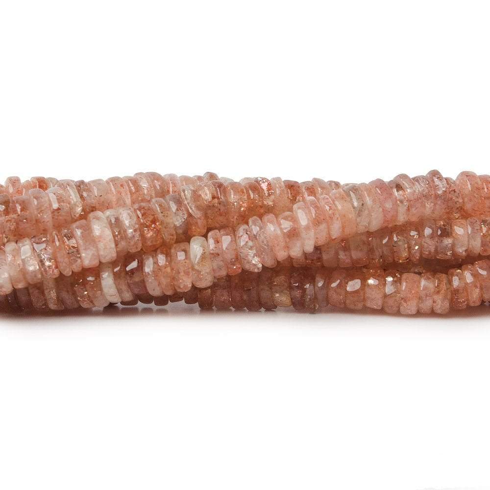4-4.5mm Sunstone Heshi Beads 14 inch 260 pieces - Beadsofcambay.com