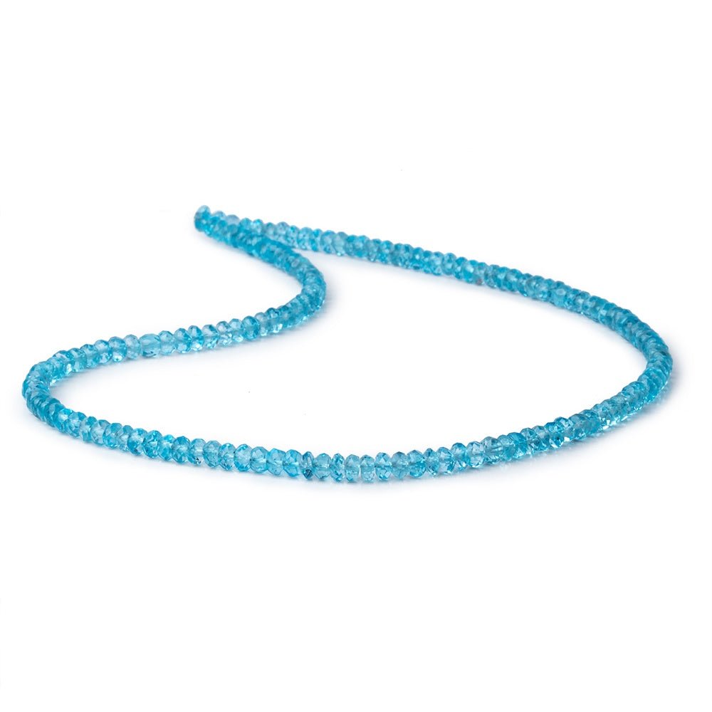 4-4.5mm Swiss Blue Topaz Faceted Rondelle Beads 16 inch 150 pieces AAA - Beadsofcambay.com