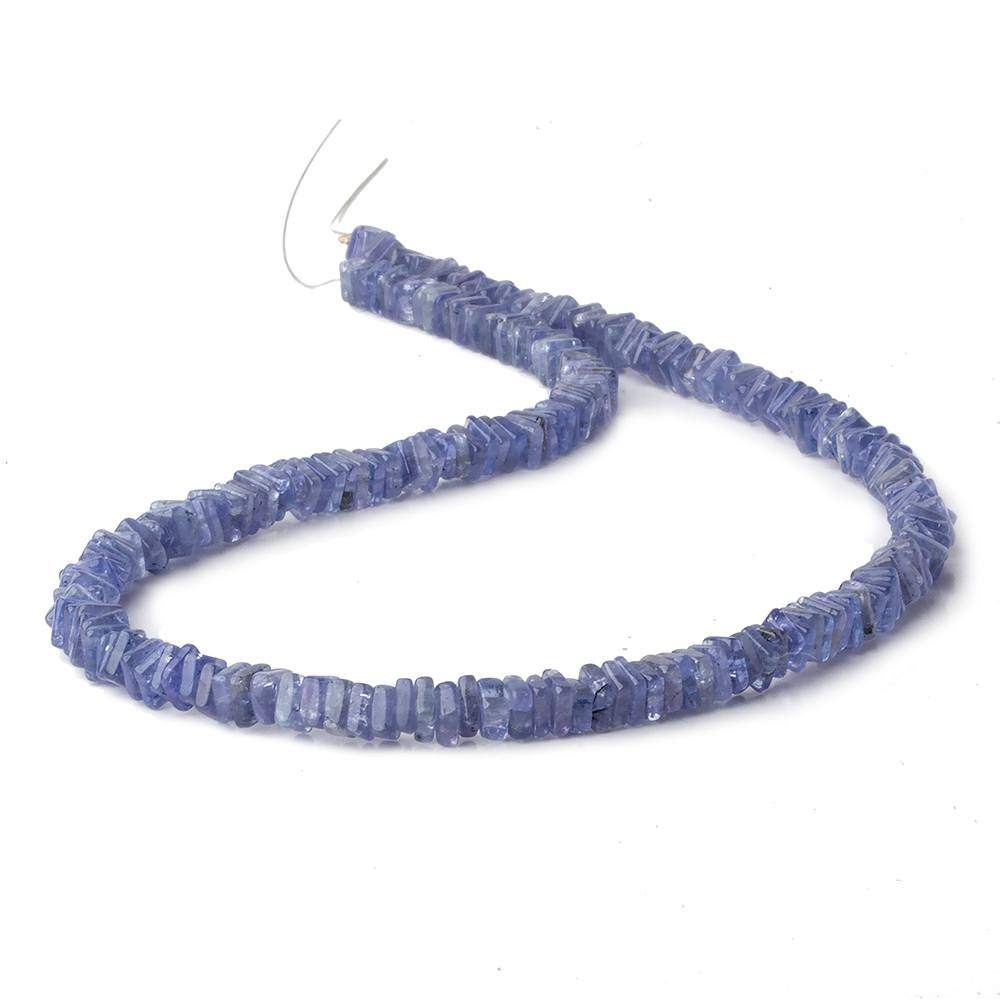4-4.5mm Tanzanite plain square heshi beads 14 inch 215 pieces A - Beadsofcambay.com