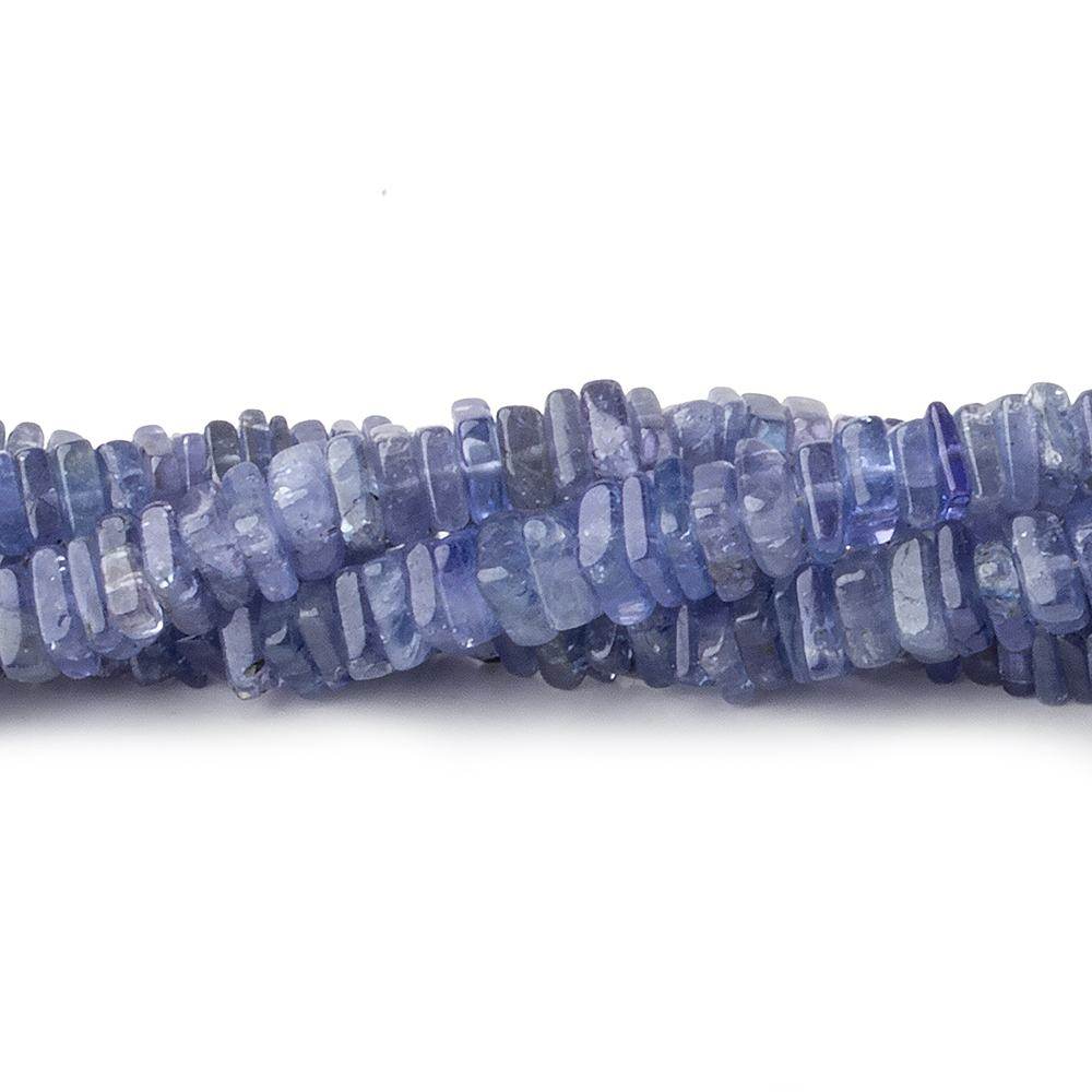4-4.5mm Tanzanite plain square heshi beads 14 inch 215 pieces A - Beadsofcambay.com