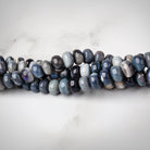 4-5.5 mm Blue Grey Australian Opal Plain Rondelles 18 inch 148 beads A - Beadsofcambay.com