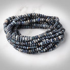 4-5.5 mm Blue Grey Australian Opal Plain Rondelles 18 inch 148 beads A - Beadsofcambay.com