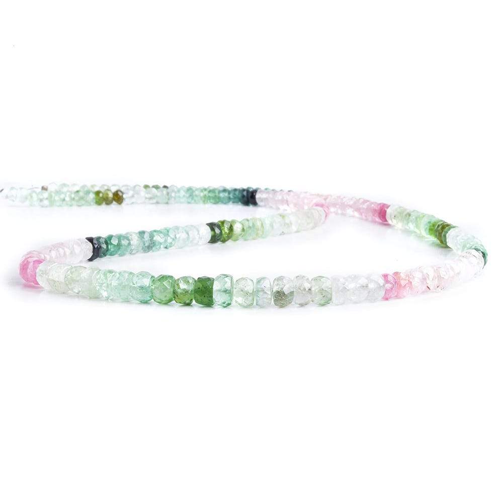 4-5.5mm Multi-Color Tourmaline Faceted Rondelle, A Grade - Beadsofcambay.com
