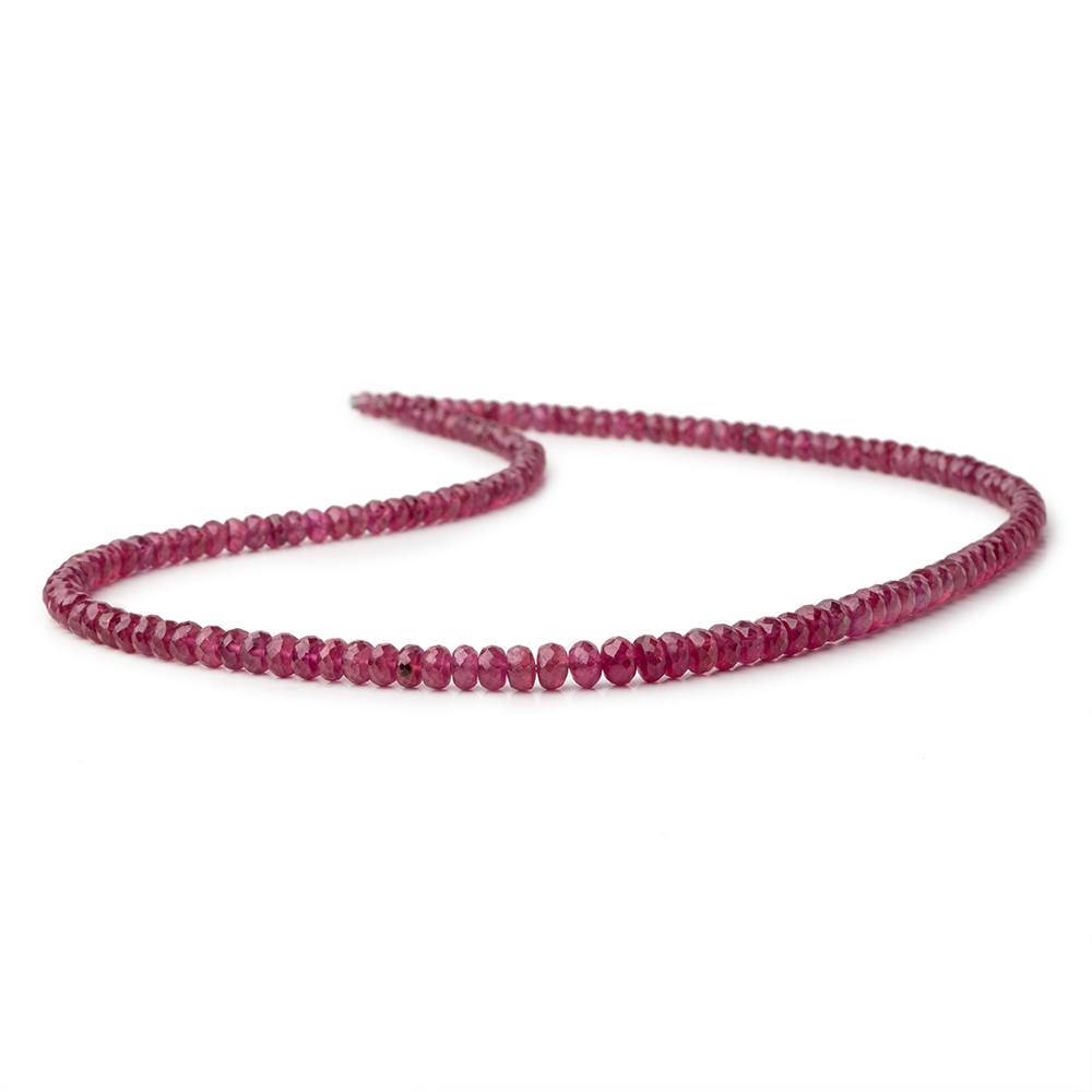 4-5.5mm Ruby Faceted Rondelle Beads 18 inch 150 pieces - Beadsofcambay.com