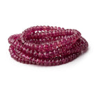 4-5.5mm Ruby Faceted Rondelle Beads 18 inch 150 pieces - Beadsofcambay.com
