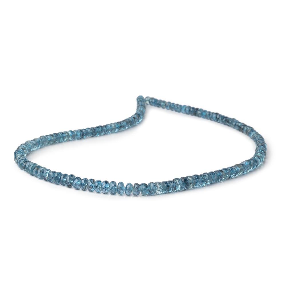 4-5.5mm Santa Maria Aquamarine Faceted Rondelles 16 inch 148 Beads AA - Beadsofcambay.com