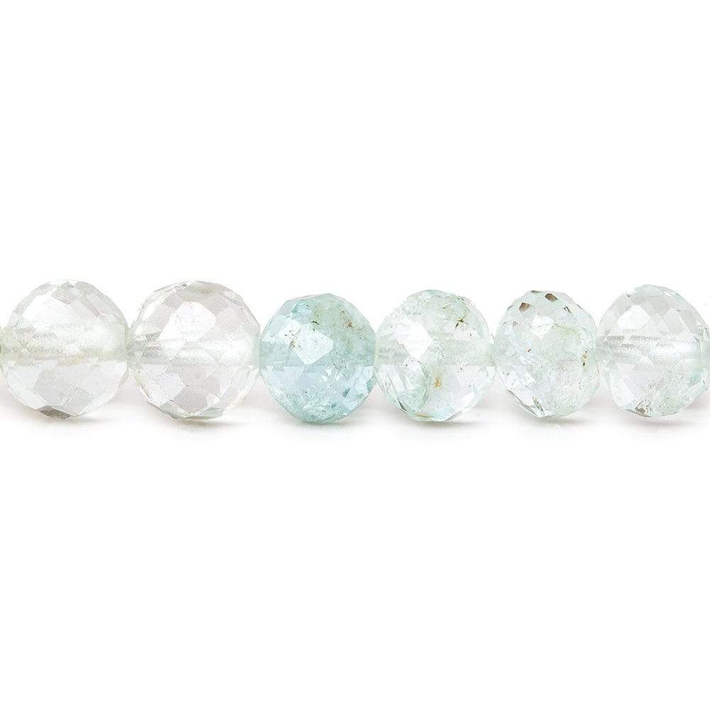 4-5mm Aquamarine Beads Faceted Round 14 inch 73 pieces - Beadsofcambay.com